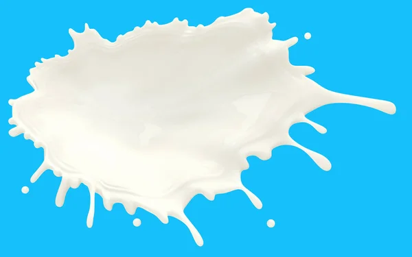 White Fat Milk Splash Abstract Design — Stock Photo, Image