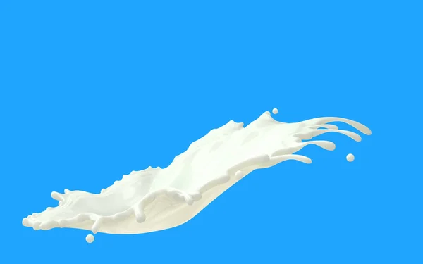 Weißes Fett Milch Spritzt Abstraktes Design — Stockfoto