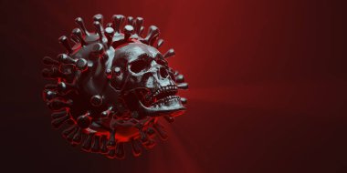 COVID19 ölümcül virüs Roman Coronavirus SARS-CoV-2, 3D