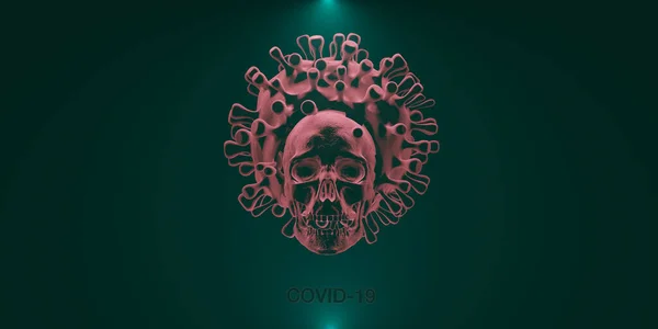 Covid19 Dodelijk Virus Novel Coronavirus Sars Cov Render — Stockfoto