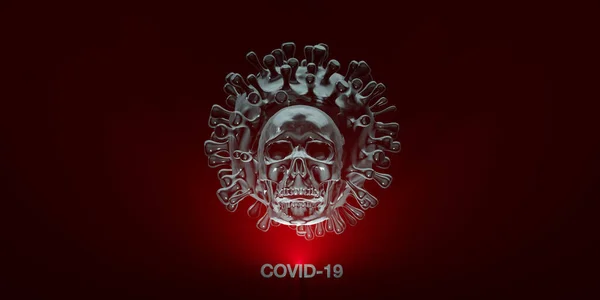 Covid19 Smrtící Virus Novel Coronavirus Sars Cov Rendering — Stock fotografie