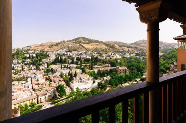 Görülen Alhambra, Granada, Granada şehir görünümü ve