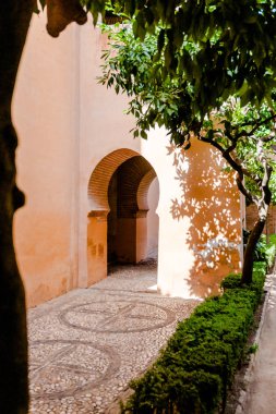 sahnede Bahçe alhambra, granada, İspanya