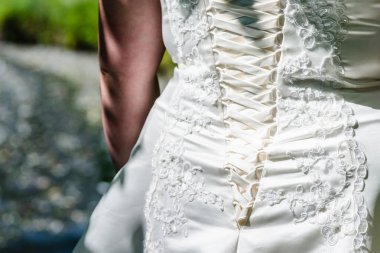 Gelin düğün elbise ve aksesuarlar ayrıntıları