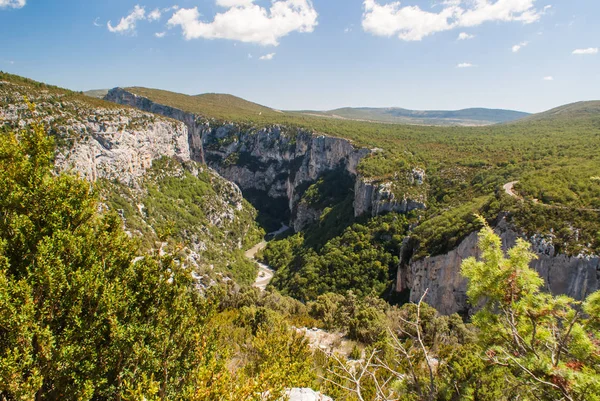 Manzara, detayları ve The Verdon Gorge görünümleri içinde Güney-easte