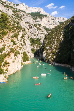 Manzara, detayları ve The Verdon Gorge görünümleri içinde Güney-easte