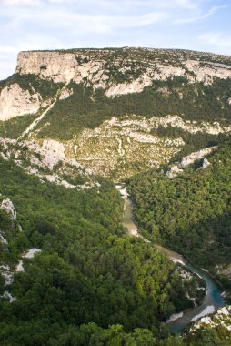 Manzara, detayları ve The Verdon Gorge görünümleri içinde Güney-easte