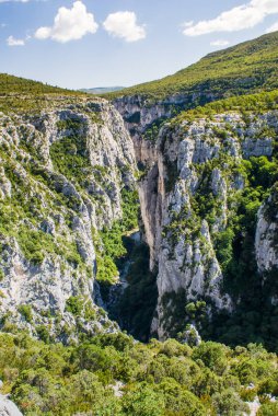 Manzara, detayları ve The Verdon Gorge görünümleri içinde Güney-easte
