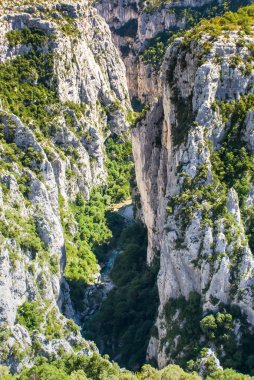 Manzara, detayları ve The Verdon Gorge görünümleri içinde Güney-easte