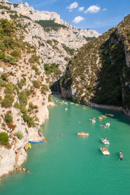 Manzara, detayları ve The Verdon Gorge görünümleri içinde Güney-easte