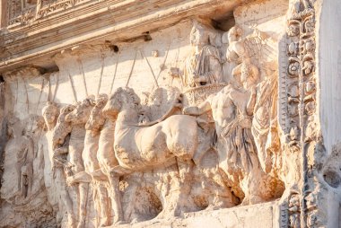 Detayları Titus kemer Via Sacra, Rome, İtalya, 