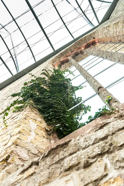 Iglesia con techo de cristal construida bajo arquitectura . — Foto de Stock