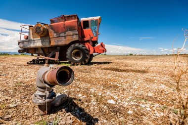 Tahıl işleme için kaza ve yanık traktör