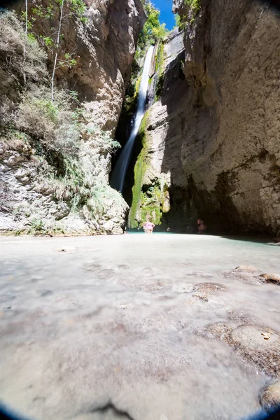 Impressive gorgeous waterfall with long exposure photography — Stock Photo, Image