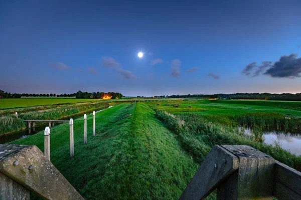 El antiguo puerto de la antigua isla de Schokland en Flevoland . — Foto de Stock