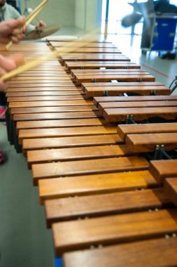 Ksilofon, marimba veya çekiç oyuncu sopa ile, 