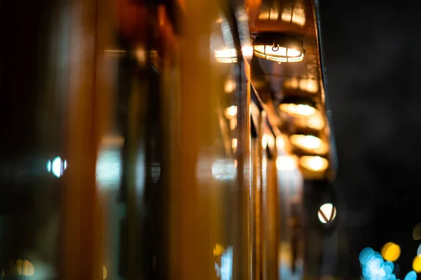 Ship lighting of a classic wooden ship — Stockfoto