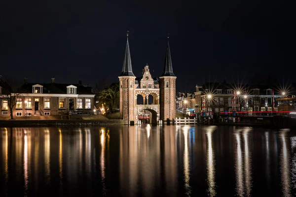 Oude Stadspoort Het Historische Centrum Van Friese Stad Sneek Ter — Stockfoto