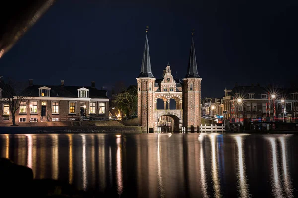 Oude Stadspoort Het Historische Centrum Van Friese Stad Sneek Ter — Stockfoto