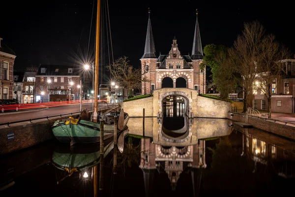 Oude Stadspoort Het Historische Centrum Van Friese Stad Sneek Friesland — Stockfoto