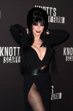 Elvira 2016 Knott's korkutucu grubun siyah halı olay