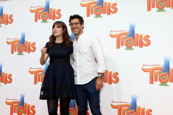 Zooey Deschanel, Jacob Pechenik — Stock Photo, Image