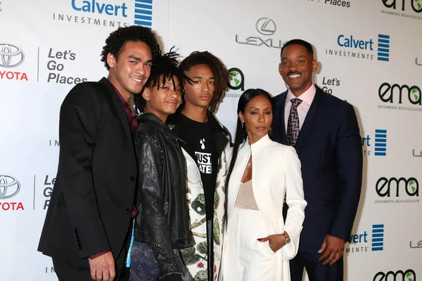 Trey Smith, Willow Smith, Jaden Smith, Jada Pinkett Smith, Will Smith — Foto de Stock