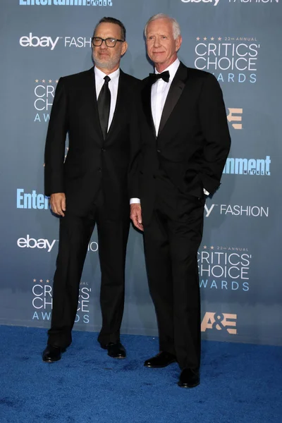 Tom Hanks con Chesley Sullenberger — Foto Stock