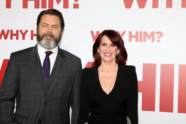 Nick Offerman with Megan Mullally — Stock Photo, Image