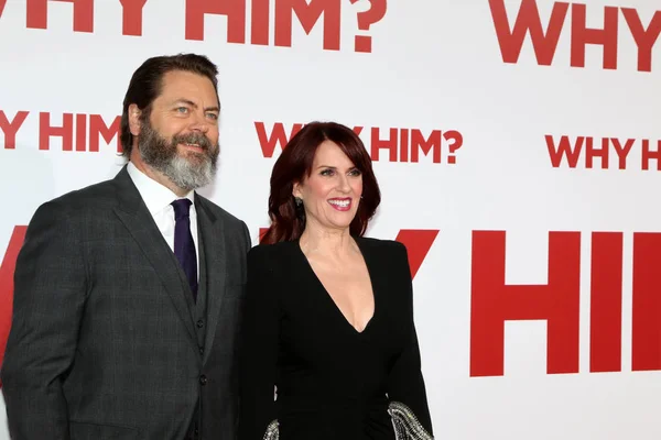 Nick Offerman with Megan Mullally — Stock Photo, Image