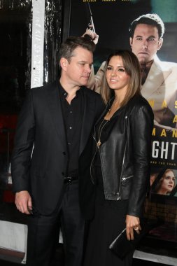 aktör Matt Damon Luciana Barroso ile