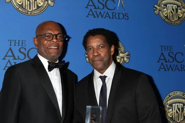 Samuel L. Jackson, Denzel Washington — Stock fotografie