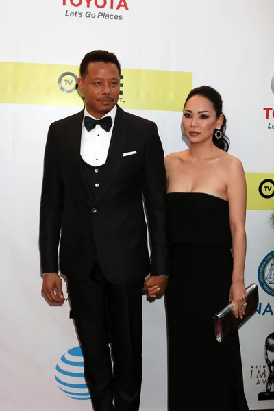 Herec Terrence Howard a manželka Mira Pak Split — Stock fotografie