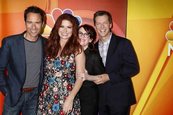 Eric McCormack, Debra Messing, Megan Mullally, Sean Hayes — Stock Photo, Image