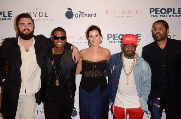 Nick Thune, Usher, Kaily Smith Westbrook, Jermaine Dupri, convidado — Fotografia de Stock