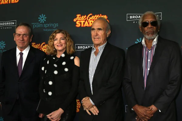 Tommy Lee Jones, Rene Russo, Ron Shelton, Morgan Freeman — Foto Stock