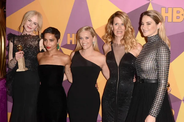 Nicole Kidman, Zoe Kravitz, Reese Witherspoon, Laura Dern, Shailene Woodley — Foto Stock