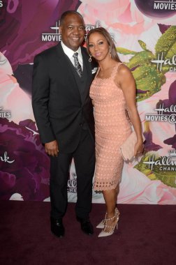 Rodney Peete, Holly Robinson Peete Hallmark kanalının ve Hallmark filmleri ve Gizemler kış 2018 Tca olay, turnuva evi, Pasadena, Ca 01-13-18