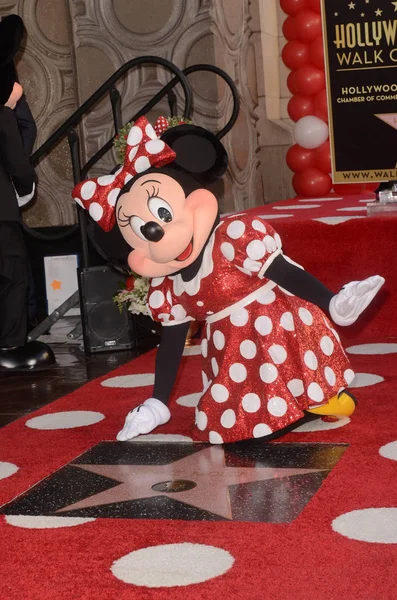 Minnie Mouse na Minnie myši hvězdu na Hollywood Walk of Fame obřad — Stock fotografie