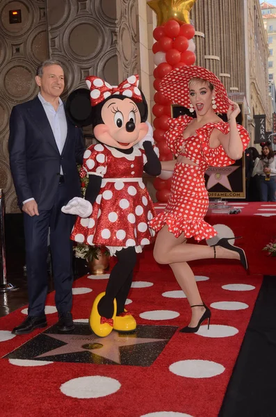 Bob Iger, Minnie Mouse, Katy Perry — Stock Photo, Image