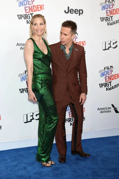 Leslie Bibb, Sam Rockwell — Stock Photo, Image