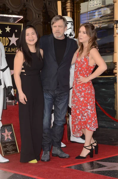 Kelly Marie Tran, Mark Hamill, Billie Lourd — Stock Photo, Image