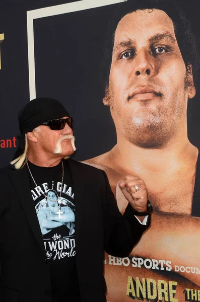 Hulk Hogan Andre Dev Prömiyeri Cinerama Kubbesi Hollywood — Stok fotoğraf