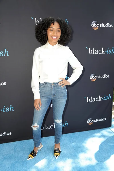 Yara Shahidi Blackish Fyc Event Walt Disney Studios Burbank — стокове фото