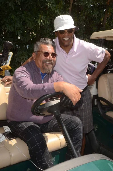 George Lopez Samuel Jackson Στο 11Ο Ετήσιο Τουρνουά Γκολφ Του — Φωτογραφία Αρχείου