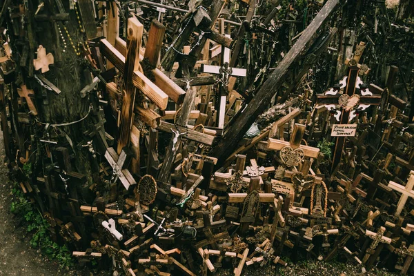 리투아니아 크로스 인기있는 의나무 십자가들 — 스톡 사진