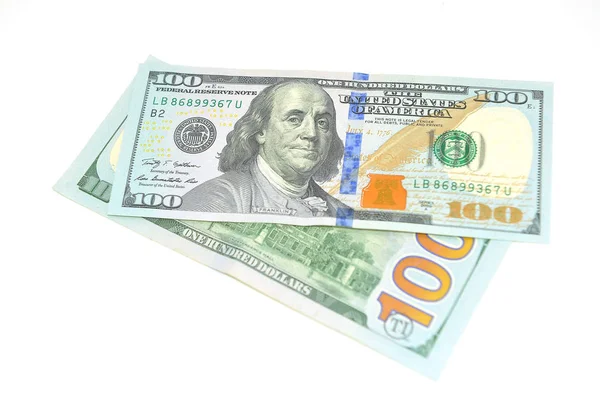 Two Denominations One Hundred Dollars — Stock Photo, Image
