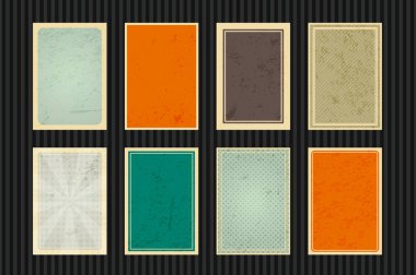 Boş retro kart dizisini