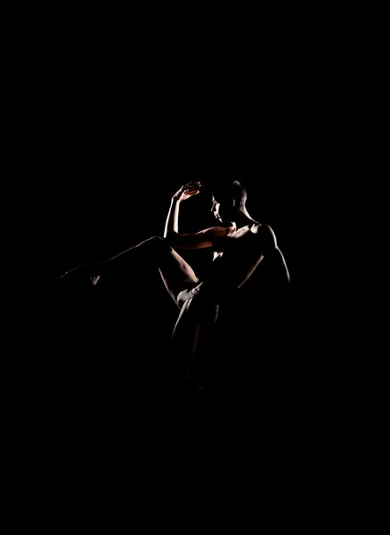 Silhouette du danseur de ballet — Photo