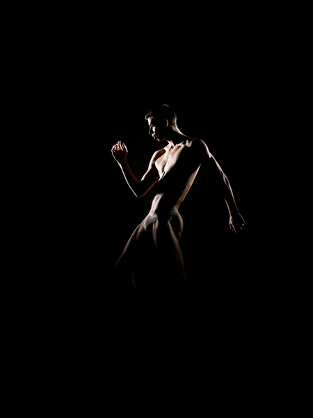 Silhouette of ballet dancer — Stock Photo, Image